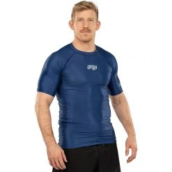 BFCM Jiu Jitsu Flow Tech Short Sleeve Rashguard Blue