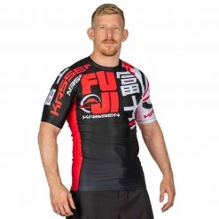 Deelux Kassen Short Sleeve Rashguard Red Jiu Jitsu