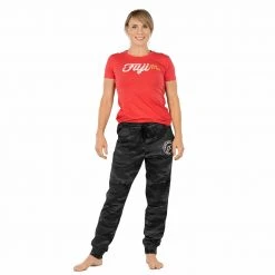 Graphic Ink Black Camo Womens Joggers