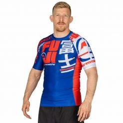 Deelux Jiu Jitsu Kassen Short Sleeve Rashguard Blue
