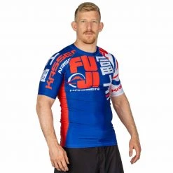 Deelux Jiu Jitsu Kassen Short Sleeve Rashguard Blue
