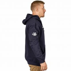 Graphic Ink Jiu Jitsu Midnight Collegiate Pull Over Hoodie Blue