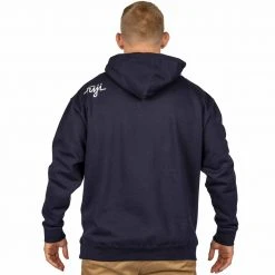 Graphic Ink Jiu Jitsu Midnight Collegiate Pull Over Hoodie Blue