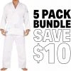 FUJI Sports Starter Judo Adult Gi Bundle (5 Pack)