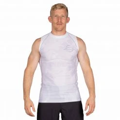 Deelux Sports Jiu Jitsu Matric Sleeveless Rashguard White