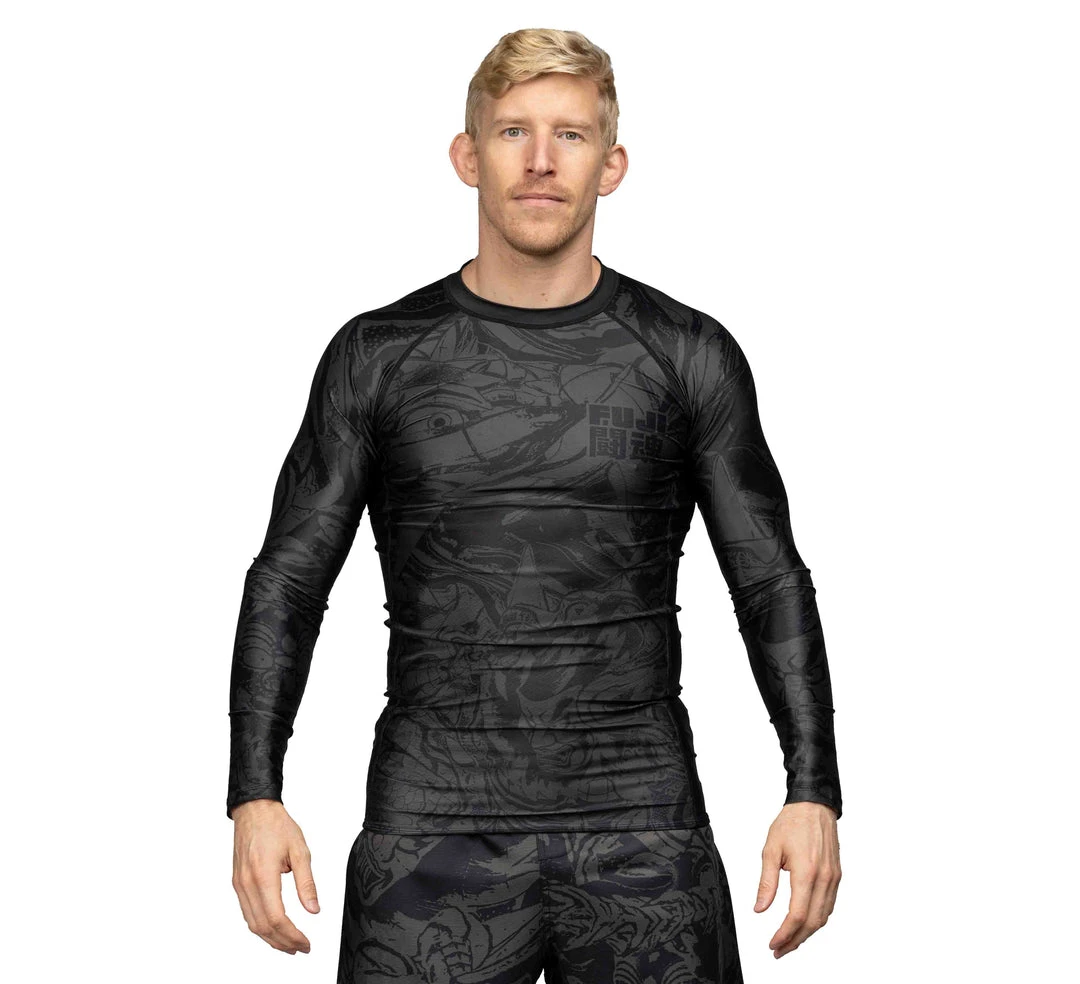 Deelux Fighting Spirit Rashguard Black-Green Jiu Jitsu 9 Deelux Fighting Spirit Rashguard Black-Green Jiu Jitsu