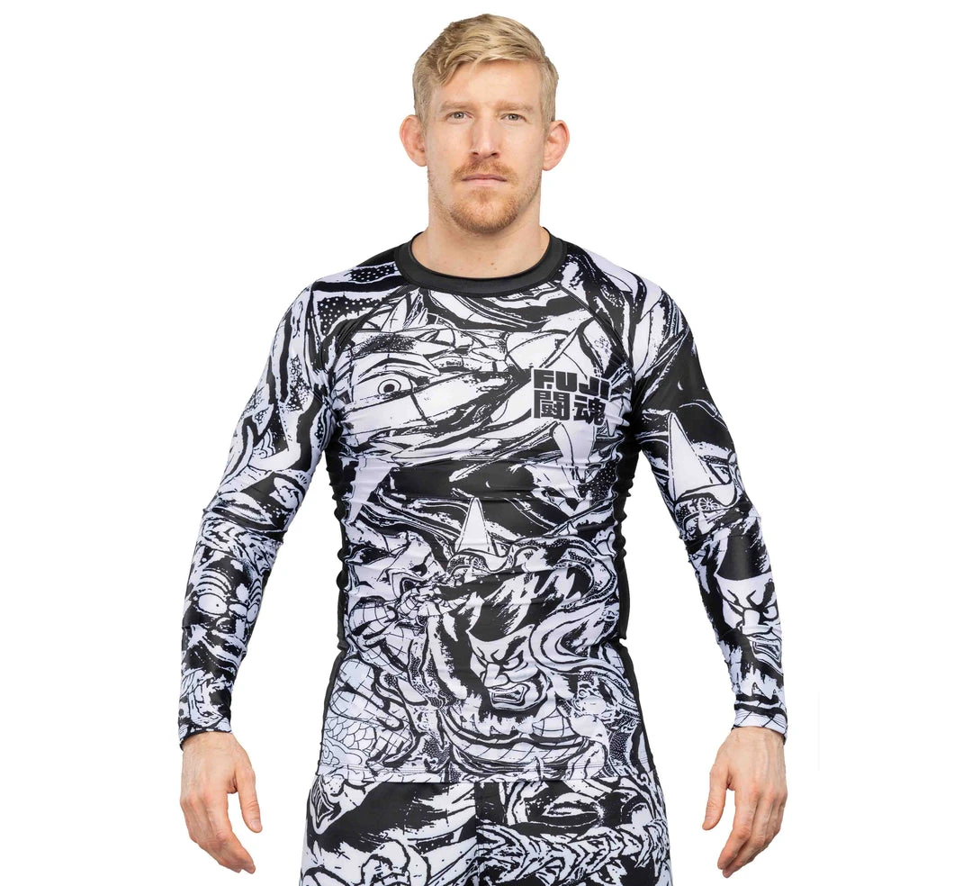Deelux Fighting Spirit Rashguard Black-White Jiu Jitsu 1 Deelux Fighting Spirit Rashguard Black-White Jiu Jitsu
