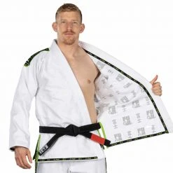 Deelux Kassen 3.0 BJJ Gi White/Green 11 Deelux Kassen 3.0 BJJ Gi White/Green