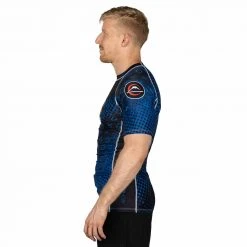 Blowout Gamer Series Short Sleeve Rashguard Blue Outlet