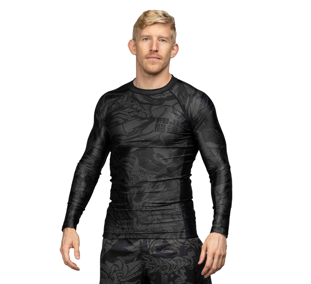 Deelux Fighting Spirit Rashguard Black-Green Jiu Jitsu 1 Deelux Fighting Spirit Rashguard Black-Green Jiu Jitsu