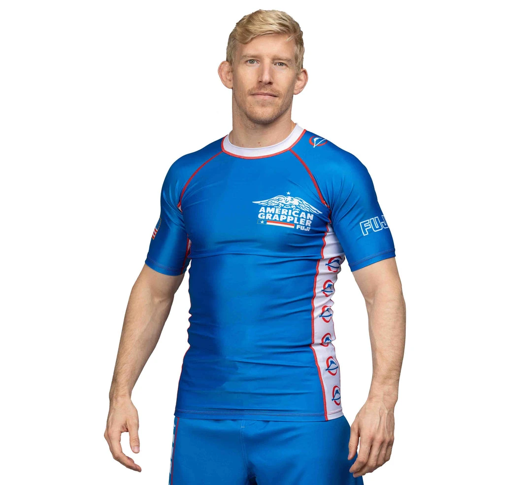 IMatt Sportswear Jiu Jitsu American Grappler Rashguard Blue 2 IMatt Sportswear Jiu Jitsu American Grappler Rashguard Blue