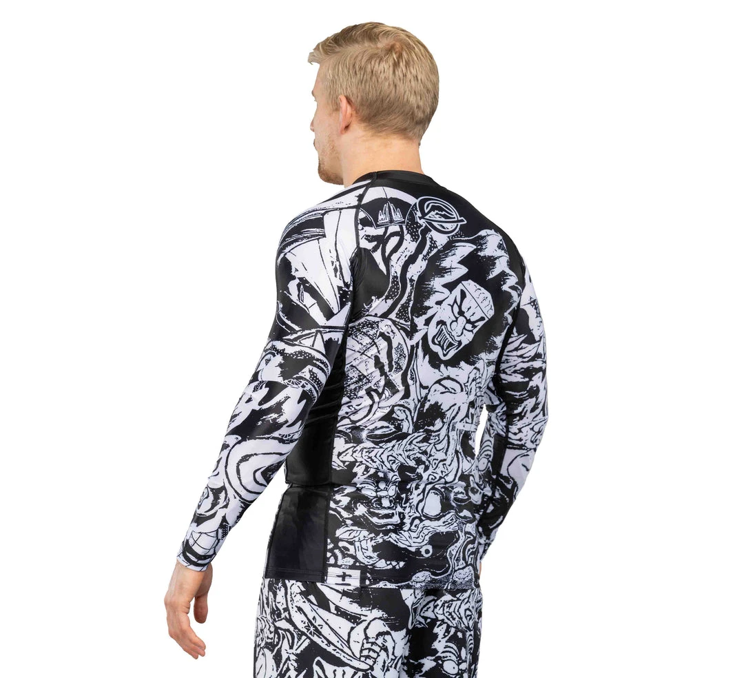 Deelux Fighting Spirit Rashguard Black-White Jiu Jitsu 4 Deelux Fighting Spirit Rashguard Black-White Jiu Jitsu