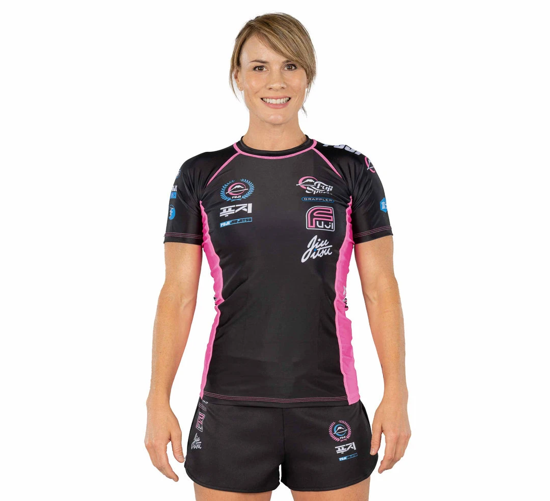 Blowout XTR Extreme Women's Short Sleeve Rashguard Pink 2 Blowout XTR Extreme Women's Short Sleeve Rashguard Pink