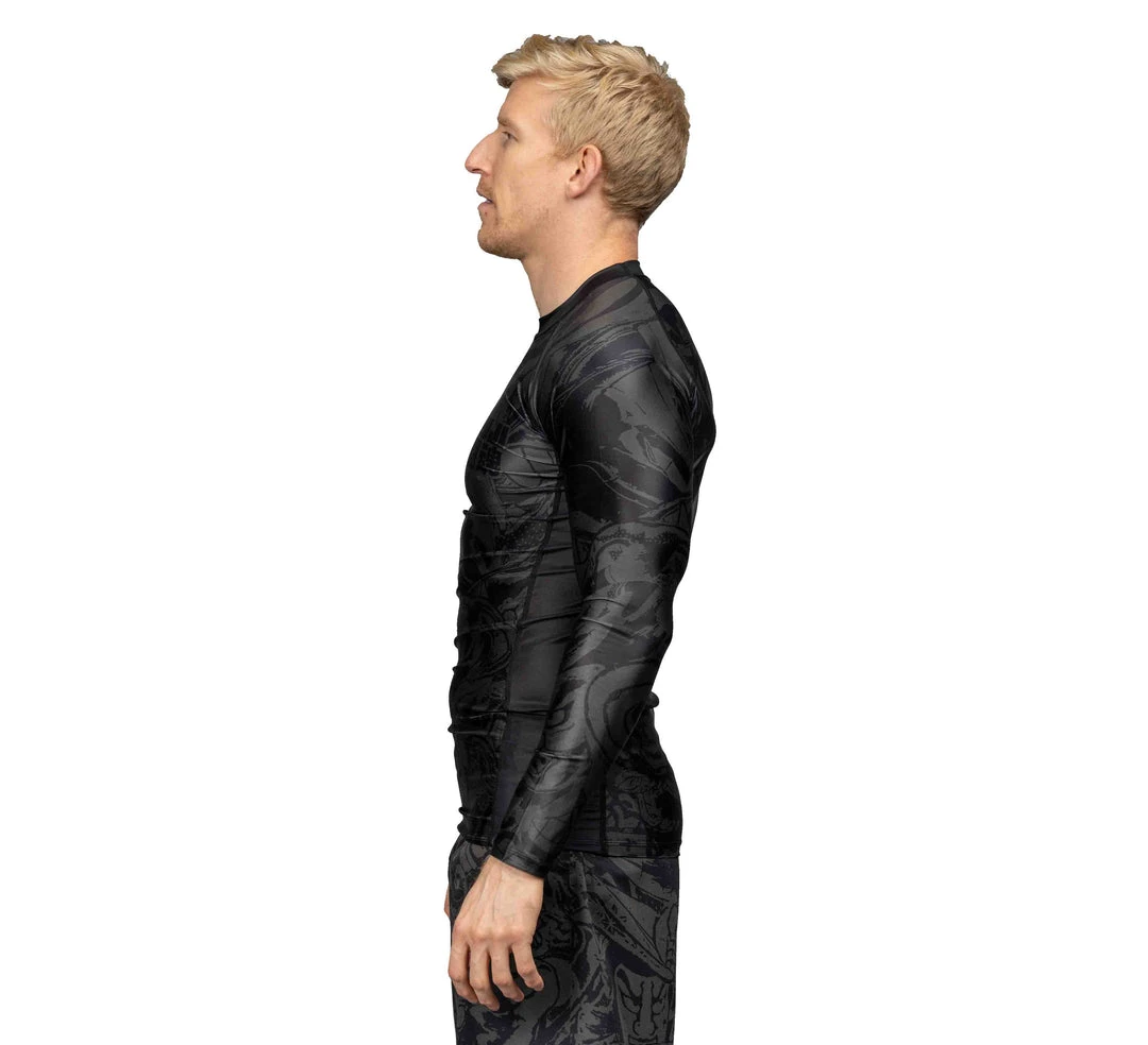 Deelux Fighting Spirit Rashguard Black-Green Jiu Jitsu 2 Deelux Fighting Spirit Rashguard Black-Green Jiu Jitsu