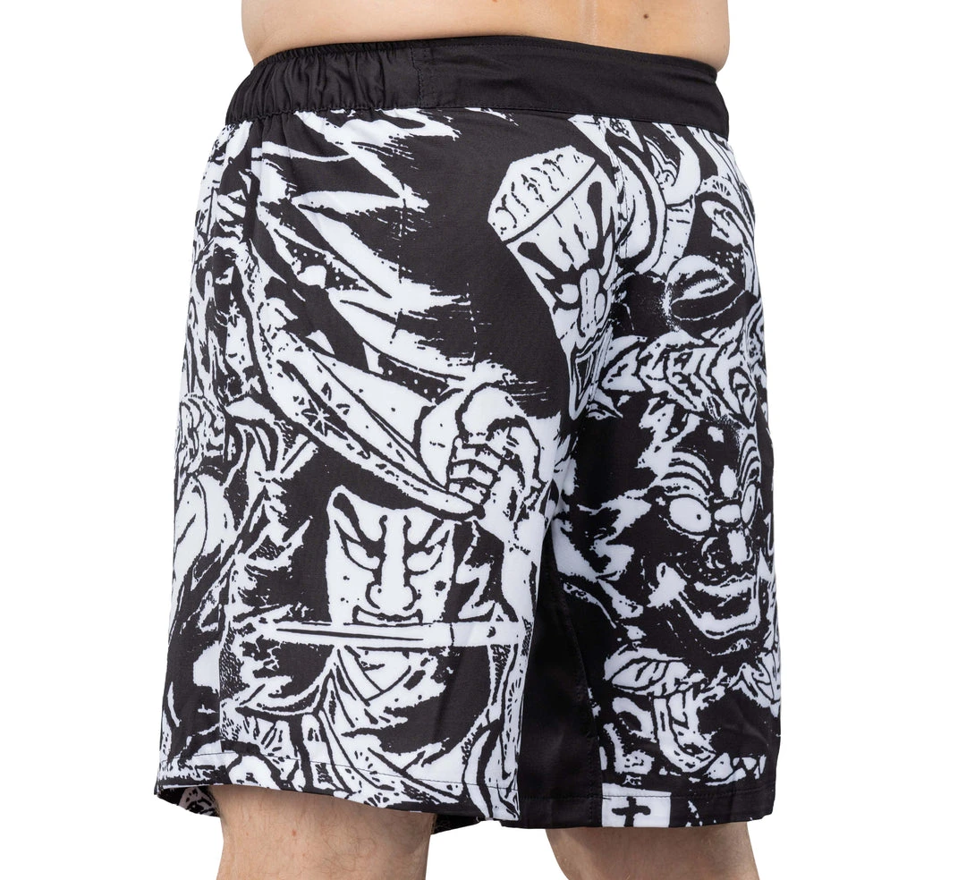 IMatt Sportswear Fighting Spirit Lightweight Shorts Black/White Jiu Jitsu 4 IMatt Sportswear Fighting Spirit Lightweight Shorts Black/White Jiu Jitsu
