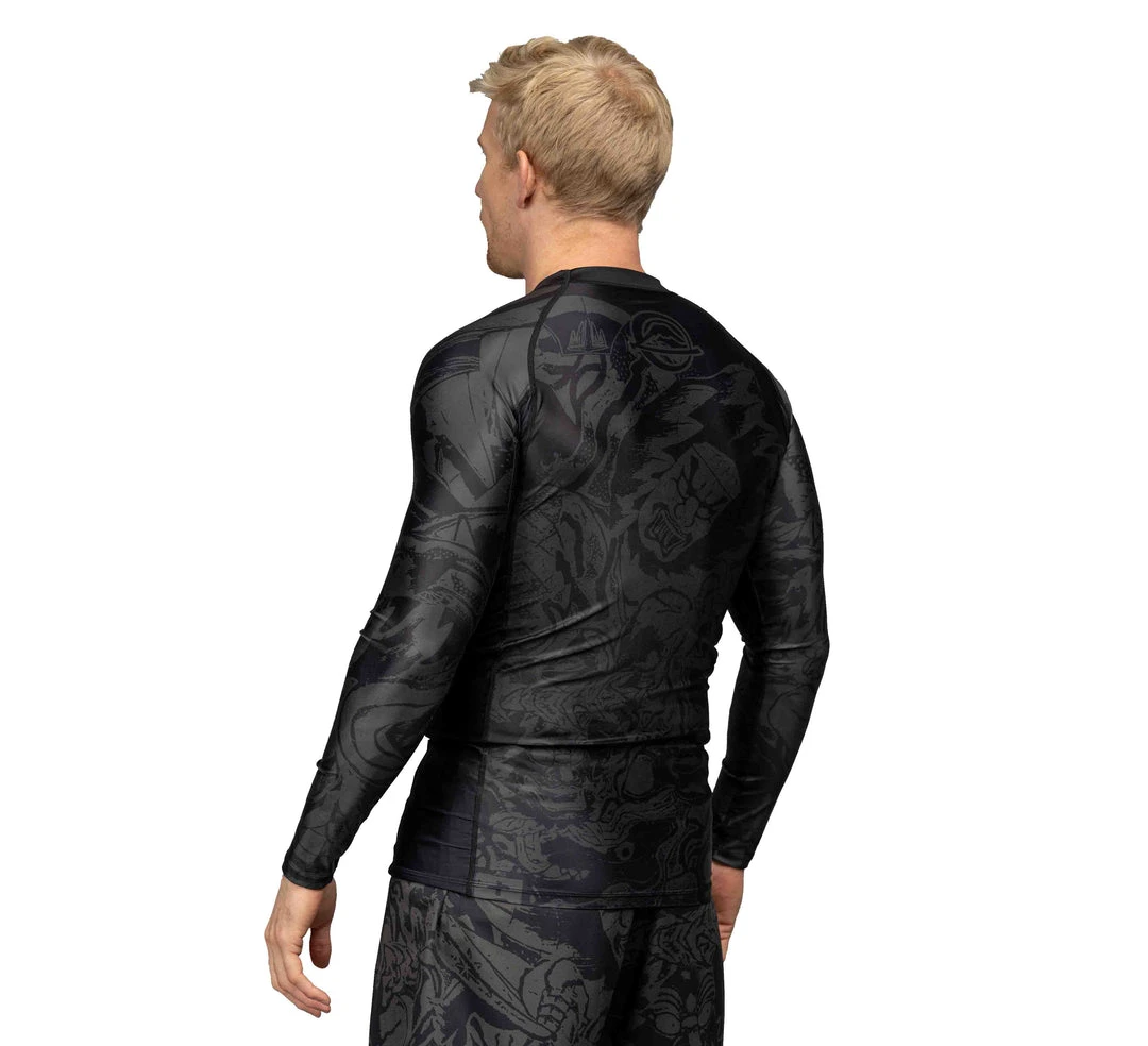 Deelux Fighting Spirit Rashguard Black-Green Jiu Jitsu 3 Deelux Fighting Spirit Rashguard Black-Green Jiu Jitsu