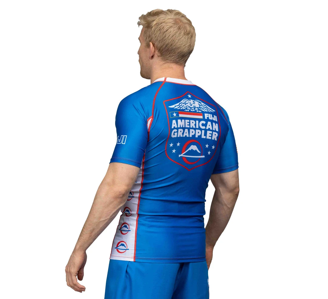 IMatt Sportswear Jiu Jitsu American Grappler Rashguard Blue 4 IMatt Sportswear Jiu Jitsu American Grappler Rashguard Blue