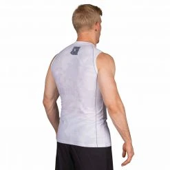 Deelux Sports Jiu Jitsu Matric Sleeveless Rashguard White