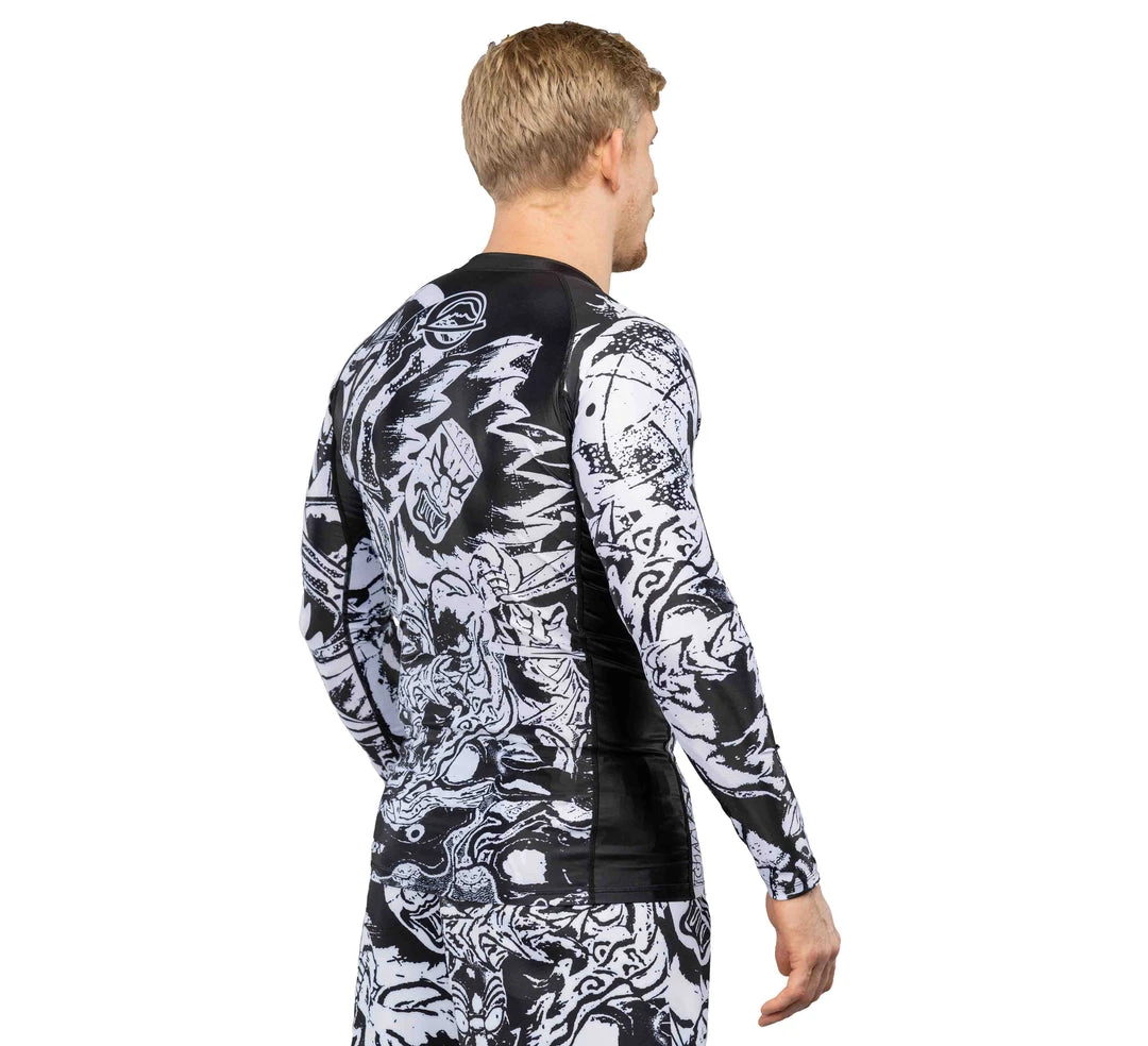 Deelux Fighting Spirit Rashguard Black-White Jiu Jitsu 6 Deelux Fighting Spirit Rashguard Black-White Jiu Jitsu