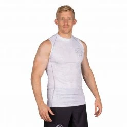 Deelux Combat Camo Sleeveless Rashguard White Jiu Jitsu