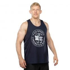 Graphic Ink Jiu Jitsu Strength & Honor Tank Top Navy
