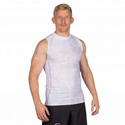 Deelux Sports Jiu Jitsu Matric Sleeveless Rashguard White