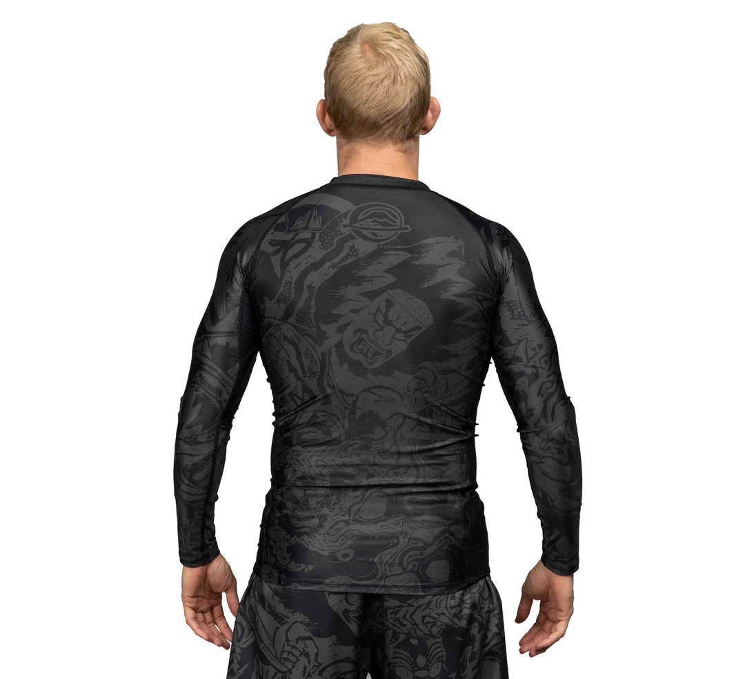 Deelux Fighting Spirit Rashguard Black-Green Jiu Jitsu 4 Deelux Fighting Spirit Rashguard Black-Green Jiu Jitsu
