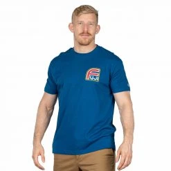 Graphic Ink Racer T-Shirt Blue