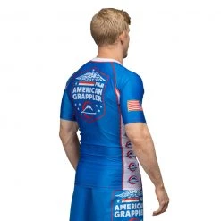 IMatt Sportswear Jiu Jitsu American Grappler Rashguard Blue 13 IMatt Sportswear Jiu Jitsu American Grappler Rashguard Blue