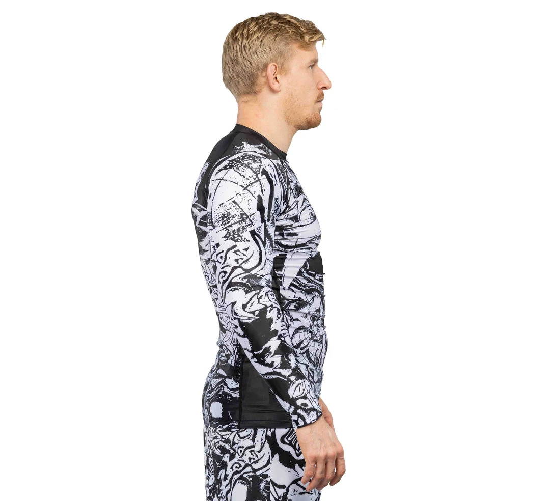 Deelux Fighting Spirit Rashguard Black-White Jiu Jitsu 7 Deelux Fighting Spirit Rashguard Black-White Jiu Jitsu