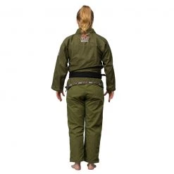 Deelux Jiu Jitsu Suparaito Women's BJJ Gi Military Green And Pink