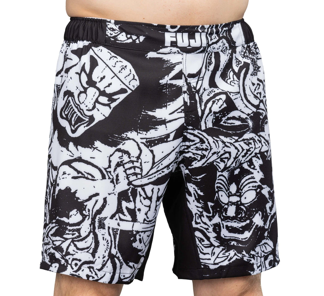 IMatt Sportswear Fighting Spirit Lightweight Shorts Black/White Jiu Jitsu 8 IMatt Sportswear Fighting Spirit Lightweight Shorts Black/White Jiu Jitsu