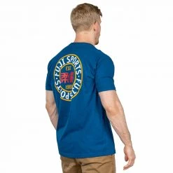 Graphic Ink Racer T-Shirt Blue