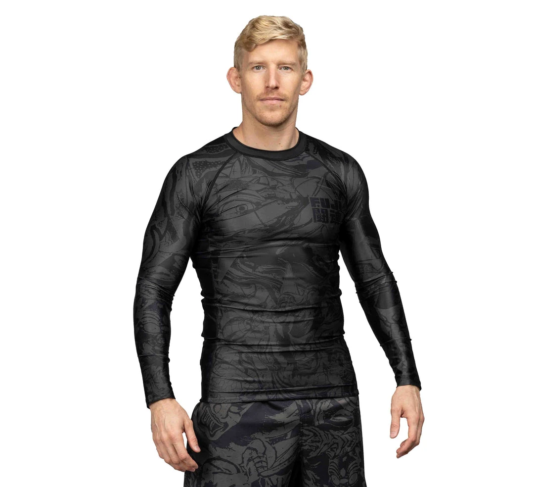 Deelux Fighting Spirit Rashguard Black-Green Jiu Jitsu 7 Deelux Fighting Spirit Rashguard Black-Green Jiu Jitsu