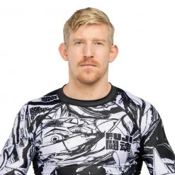 Deelux Fighting Spirit Rashguard Black-White Jiu Jitsu 17 Deelux Fighting Spirit Rashguard Black-White Jiu Jitsu