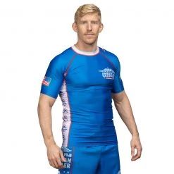 IMatt Sportswear Jiu Jitsu American Grappler Rashguard Blue 15 IMatt Sportswear Jiu Jitsu American Grappler Rashguard Blue
