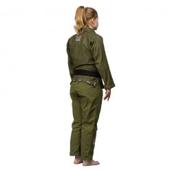 Deelux Jiu Jitsu Suparaito Women's BJJ Gi Military Green And Pink