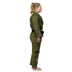 Deelux Jiu Jitsu Suparaito Women's BJJ Gi Military Green And Pink