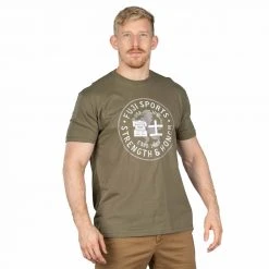 Graphic Ink Strength & Honor T-Shirt Green