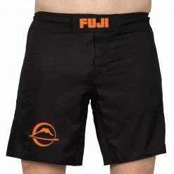Bona Sun Baseline Fight Shorts Black/Orange Jiu Jitsu
