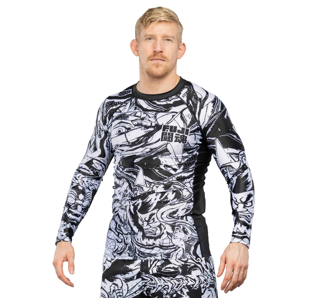 Deelux Fighting Spirit Rashguard Black-White Jiu Jitsu 2 Deelux Fighting Spirit Rashguard Black-White Jiu Jitsu