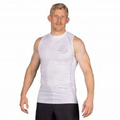 Deelux Combat Camo Sleeveless Rashguard White Jiu Jitsu