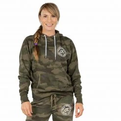 Graphic Ink Forest Camo Womens Hoodie Jiu Jitsu