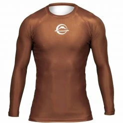 BFCM Jiu Jitsu Baseline Ranked Long Sleeve Rashguard Brown