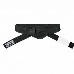 BFCM Jiu Jitsu Premium Pearl Weave BJJ Belt Black/White Bar