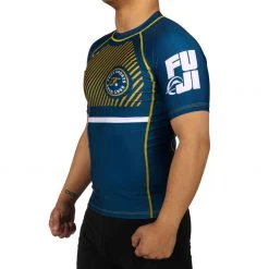 Blowout Script Gold/Blue Short Sleeve Rashguard
