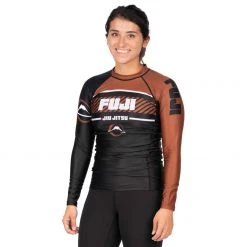 BFCM Freestyle 2.0 Long Sleeve IBJJF Ranked Rashguard (Unisex Sizing) Brown