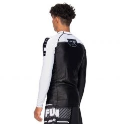 BFCM Freestyle 2.0 Long Sleeve Ranked Rashguard White - ADULT SIZES Jiu Jitsu