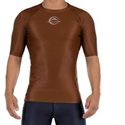 BFCM Jiu Jitsu Baseline Ranked Short Sleeve Rashguard Brown