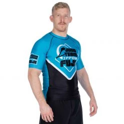 IMatt Sportswear Peak Judo Short Sleeved Rashguard Blue